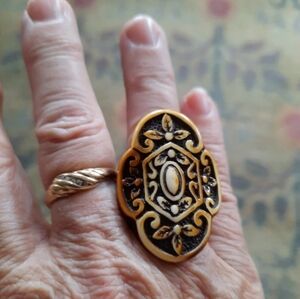 Embossed Statement Ring!